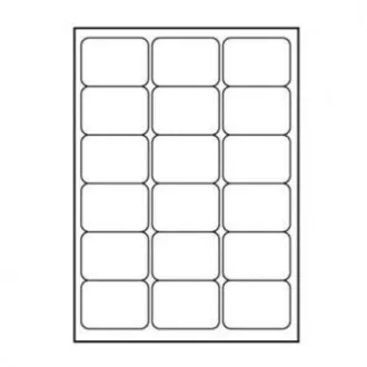 Logo-Etiketten 68mm x 47mm, A4, matt, weiß, 18 Etiketten, 140g/m2, 10er-Pack, für Tintenstrahl- und Laserdrucker