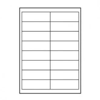 Logo-Etiketten 99,1mm x 34mm, A4, matt, weiß, 16 Etiketten, 140g/m2, Packung mit 25 Stück, für Tintenstrahl- und Laserdrucker Logo-Etiketten 99,1mm x 34mm, A4, matt, weiß, 16 Etiketten, 140g/m2, Packung mit 25 Stück, für Tintenstrahl- und Laserdrucker