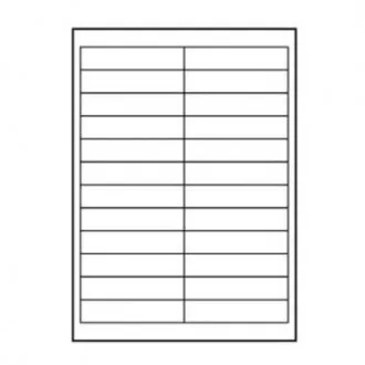 Logo-Etiketten 100mm x 23mm, A4, matt, weiß, 24 Etiketten, 140g/m2, 10er-Pack, für Tintenstrahl- und Laserdrucker