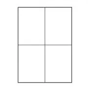 Logo-Etiketten 105mm x 148mm, A4, matt, weiß, 4 Etiketten, 140g/m2, Packung mit 25 Stück, für Tintenstrahl- und Laserdrucker