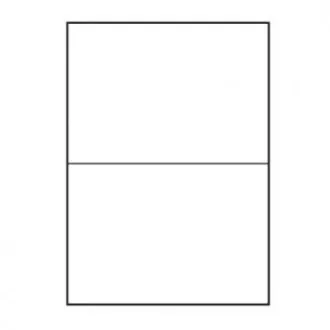 Logo-Etiketten 210mm x 148mm, A4, matt, weiß, 2 Etiketten, 140g/m2, 10er-Pack, für Tintenstrahl- und Laserdrucker