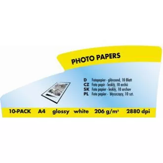 Logo 15015, Fotopapier, glänzend, weiß, A4, 210 g/m2, 2880dpi, 10 Stück, Inkjet