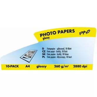 Logo 16066, Fotopapier, glänzend, weiß, A4, 260 g/m2, 2880dpi, 10 Stück, Inkjet