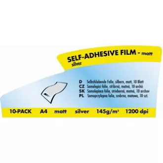 Logo-Selbstklebefolie, matt, silber, A4, 145 g/m2, 1200dpi, 10 Blatt, für Laserdrucker, L Logo-Selbstklebefolie, matt, silber, A4, 145 g/m2, 1200dpi, 10 Blatt, für Laserdrucker, L