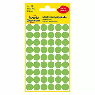 Avery Zweckform Etiketten 12mm, neongrün, 54 Etiketten, Marker, 5er-Pack, 3149, für Handschrift Avery Zweckform Etiketten 12mm, neongrün, 54 Etiketten, Marker, 5er-Pack, 3149, für Handschrift