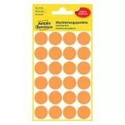 Avery Zweckform Etiketten 18mm, neon orange, 24 Etiketten, Marker, 4er-Pack, 3173, für Handschrift