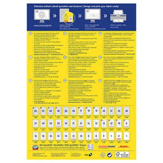 Avery Zweckform Etiketten 38 x 21,2 mm, A4, weiß, 65 Etiketten, 100er-Pack, 3666, für Laser- und Tintenstrahldrucker, Kopierer