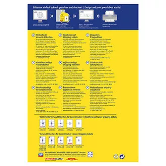 Avery Zweckform Etiketten 99,1mm x 139mm, A4, weiß, 1 Etikett, wasserfest, 25er-Pack, L7994-25, für Laserdrucker