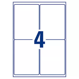 Avery Zweckform Etiketten 99,1mm x 139mm, A4, weiß, 1 Etikett, wasserfest, 25er-Pack, L7994-25, für Laserdrucker
