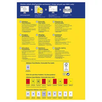 Avery Zweckform Preisetiketten 26mm x 16mm, A4, weiß, 102 Etiketten, ablösbar, Packung mit 25 Stück, L3410REV-25, für Laser und Inkjet