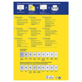 Avery Zweckform Etiketten 40mm, A4, weiß, 24 Etiketten, 10er-Pack, L3415-10, für Laser- und Tintenstrahldrucker, Kopierer
