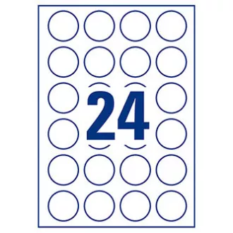 Avery Zweckform Etiketten 40mm, A4, weiß, 24 Etiketten, 10er-Pack, L3415-10, für Laser- und Tintenstrahldrucker, Kopierer