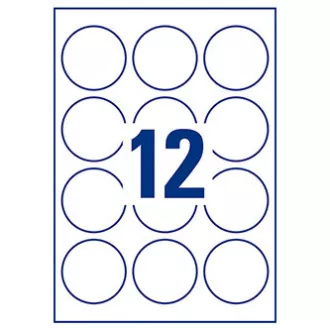 Avery Zweckform Etiketten 60mm, A4, weiß, 12 Etiketten, 10er-Pack, L3416-10, für Laser- und Tintenstrahldrucker, Kopierer