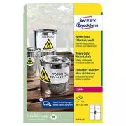 Avery Zweckform Etiketten 99,1mm x 67,7mm, A4, matt, weiß, 8 Etiketten, sehr haltbar, 20er-Pack, L4715-20, für Laserdrucker