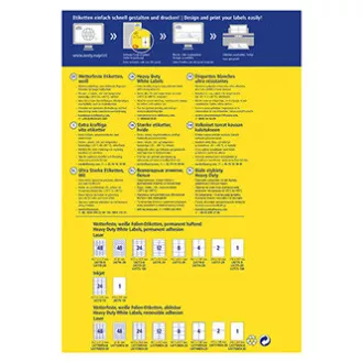 Avery Zweckform Etiketten 99,1mm x 67,7mm, A4, matt, weiß, 8 Etiketten, sehr haltbar, 20er-Pack, L4715-20, für Laserdrucker