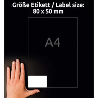 Avery Zweckform Namensetiketten 80mm x 50mm, A4, weiß, 10 Etiketten, selbstklebend, 20er-Pack, L4785-20, für Laserdrucker Avery Zweckform Namensetiketten 80mm x 50mm, A4, weiß, 10 Etiketten, selbstklebend, 20er-Pack, L4785-20, für Laserdrucker