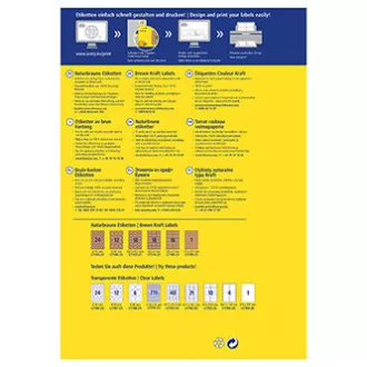 Avery Zweckform Etiketten 60mm, A4, naturbraun, 12 Etiketten, 25er-Pack, L7106-25, für Laser- und Inkjetdrucker, ko