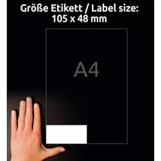 Avery Zweckform-Etiketten 105mm x 48mm, A4, weiß, 12 Etiketten, stark klebend, 20er-Pack, L7875-20, für Laser und Atram Avery Zweckform-Etiketten 105mm x 48mm, A4, weiß, 12 Etiketten, stark klebend, 20er-Pack, L7875-20, für Laser und Atram