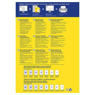 Avery Zweckform-Etiketten 45,7 mm x 21,2 mm, A4, weiß, 48 Etiketten, sehr haltbar, 10 Stück verpackt, L7911-10, für Laserdrucker und