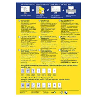 Avery Zweckform Etiketten 99,1 mm x 42,3 mm, A4, weiß, 12 Etiketten, sehr strapazierfähig, verpackt zu je 40 Stück, L7913-40, für Laserdrucker und