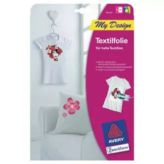 Avery Zweckform Bügelpapier, für weiße T-Shirts, weiß, A4, 5 Blatt, für Tintenstrahldrucker, O Avery Zweckform Bügelpapier, für weiße T-Shirts, weiß, A4, 5 Blatt, für Tintenstrahldrucker, O