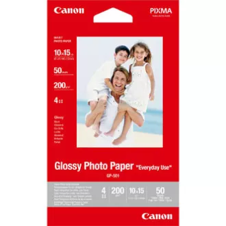 Canon Glossy Photo Paper, GP-501, Fotopapier, glänzend, GP-501 Typ 0775B081, weiß, 10x15cm, 4x6