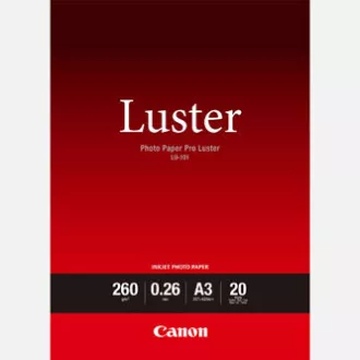 Canon LU-101 Fotopapier, LU-101, Fotopapier, glänzend, 6211B007, weiß, A3, 260 g/m2, 20 Stück, Inkjet