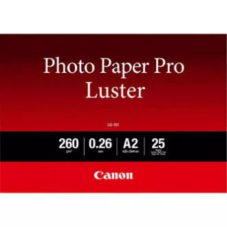 Canon LU-101 Fotopapier Pro Luster, LU-101, Fotopapier, glänzend, 6211B026, weiß, A2, 16,54x23,39