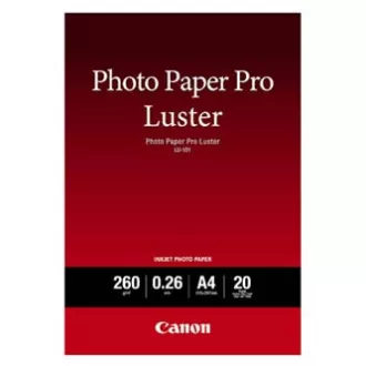 Canon Fotopapier Pro Luster, LU-101, Fotopapier, glänzend, 6211B006, weiß, A4, 260 g/m2, 20 Stück, Inkjet Canon Fotopapier Pro Luster, LU-101, Fotopapier, glänzend, 6211B006, weiß, A4, 260 g/m2, 20 Stück, Inkjet