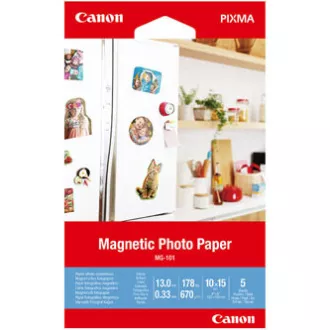 Canon Magnetic Photo Paper, MG-101, Fotopapier, glänzend, 3634C002, weiß, Canon PIXMA, 10x15cm, 4x6