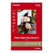 Canon Fotopapier Plus glänzend, PP-201 A3 , Fotopapier, glänzend, 2311B021, weiß, A3 , 13x19", 275 g/m2, 20 Stück, Inkjet