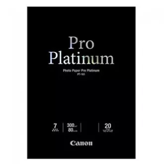 Canon PT-101 Fotopapier PRO Platinum, PT-101, Fotopapier, mikroporöse Oberfläche, glänzend, 2768B067, weiß, A2, 16,54x23,39", 300 g