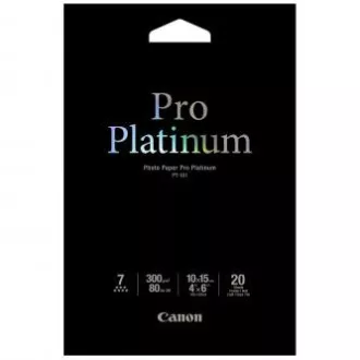 Canon Fotopapier Pro Platinum, PT-101, Fotopapier, glänzend, 2768B013, weiß, 10x15cm, 4x6