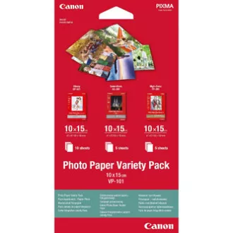 Canon Fotopapier Variety Pack VP-101, VP-101, Fotopapier, 5x PP201, 5x SG201, 10x GP501 Typ glänzend, 0775B078, weiß, 10x15cm, 4x6" Canon Fotopapier Variety Pack VP-101, VP-101, Fotopapier, 5x PP201, 5x SG201, 10x GP501 Typ glänzend, 0775B078, weiß, 10x15cm, 4x6"