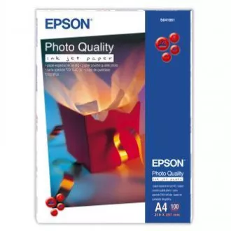 Epson Photo Quality InkJet Papier, C13S041061, Fotopapier, matt, weiß, A4, 102 g/m2, 720dpi, 100 Stück, Inkjet