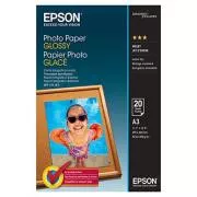 Epson Glossy Photo Paper, C13S042536, Fotopapier, glänzend, weiß, Stylus Color, Photo, Pro, A3, 200 g/m2, 20 Stück, Inkjet