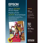 Epson Value Glossy Photo Paper, C13S400038, Fotopapier, glänzend, weiß, 10x15cm, 183 g/m2, 50 Stück, Inkjet