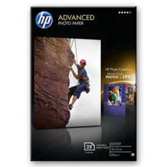HP Advanced Glossy Photo Paper, Q8691A, Fotopapier, randlos glänzend, Advanced Type weiß, 10x15cm, 4x6", 250 g/m2, 25 Stück, i
