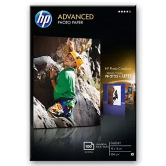 HP Advanced Glossy Photo Paper, Q8692A, Fotopapier, randlos glänzend, Advanced Type weiß, 10x15cm, 4x6", 250 g/m2, 100 Stück,