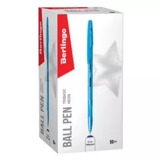 Berlingo, Kugelschreiber, blau, 50 Stück, 0,7 mm, Tribase neon Berlingo, Kugelschreiber, blau, 50 Stück, 0,7 mm, Tribase neon