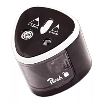 Elektrischer Bleistiftspitzer, schwarz, für dicke und dünne Bleistifte, Peach Elektrischer Bleistiftspitzer, schwarz, für dicke und dünne Bleistifte, Peach