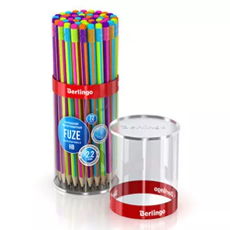 Berlingo, Graphitstift Fuze, Farbe, 72 Stück, mit Radiergummi