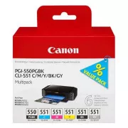 Canon PGI-550, CLI-551 (6496B005) - Tintenpatrone, black + color (schwarz + farbe)