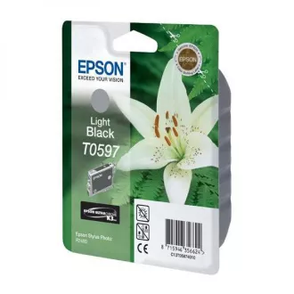 Epson T0597 (C13T05974010) - Tintenpatrone, light black (hellschwarz)