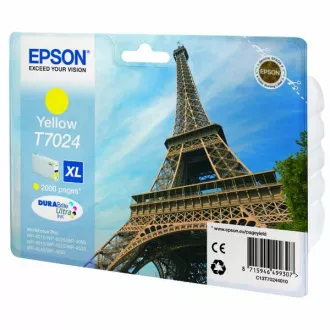 Epson T7024 (C13T70244010) - Tintenpatrone, yellow (gelb) Epson T7024 (C13T70244010) - Tintenpatrone, yellow (gelb)