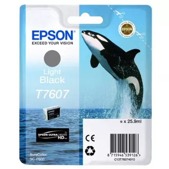 Epson T7607 (C13T76074010) - Tintenpatrone, light black (hellschwarz)