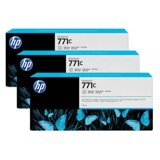 HP 771C (B6Y38A) - Tintenpatrone, light gray (hellgrau) 3stk HP 771C (B6Y38A) - Tintenpatrone, light gray (hellgrau) 3stk