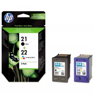 HP 21 + 22 (SD367AE) - Tintenpatrone, black + color (schwarz + farbe) 2stk