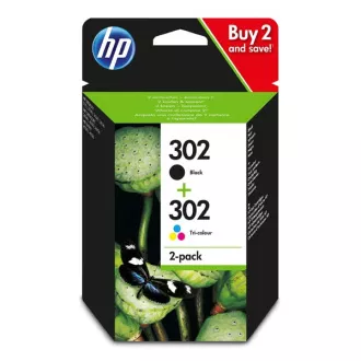 HP 302 (X4D37AE) - Tintenpatrone, black + color (schwarz + farbe) HP 302 (X4D37AE) - Tintenpatrone, black + color (schwarz + farbe)
