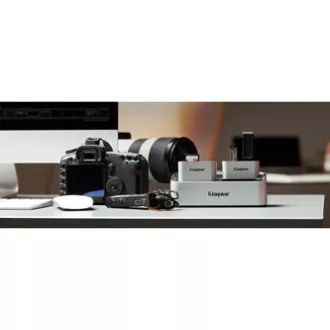 Kingston USB Speicherkartenleser (3.2), Workflow Dual-Slot SDHC/SDXC UHS-II Kartenleser, SD, Extern, Silber